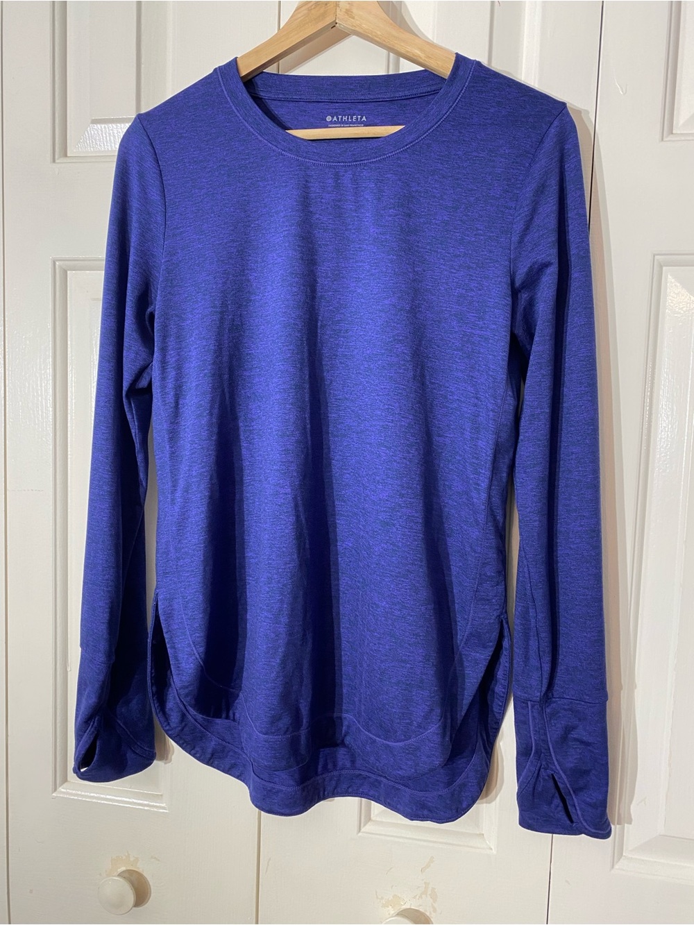 Athleta Long Sleeve Crew Tee in Deep Royal Purple